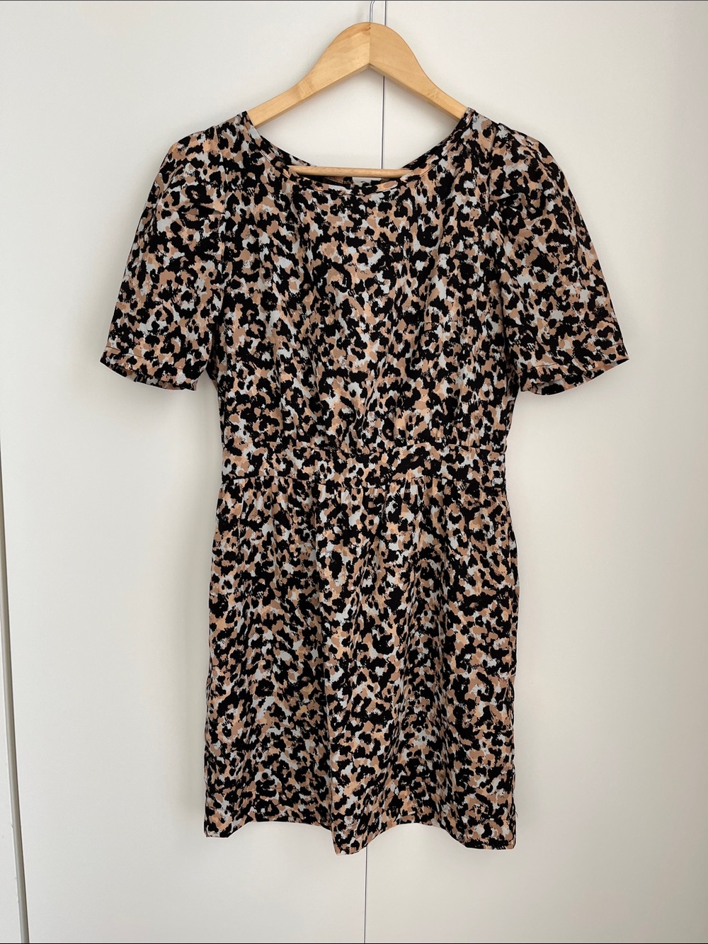 Leopard Print Short Sleeve Dress